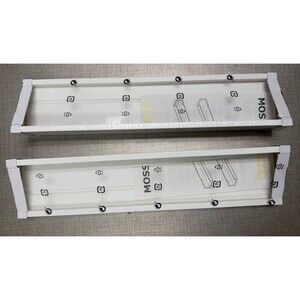 (2) IKEA Mosslanda 21 3/4” White Floating Shelf Picture Ledge 22509 (402.917.66)